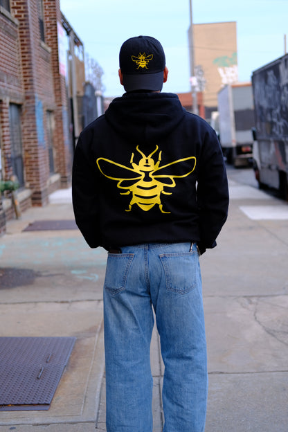 Abeja Hoodie - Black, Yellow