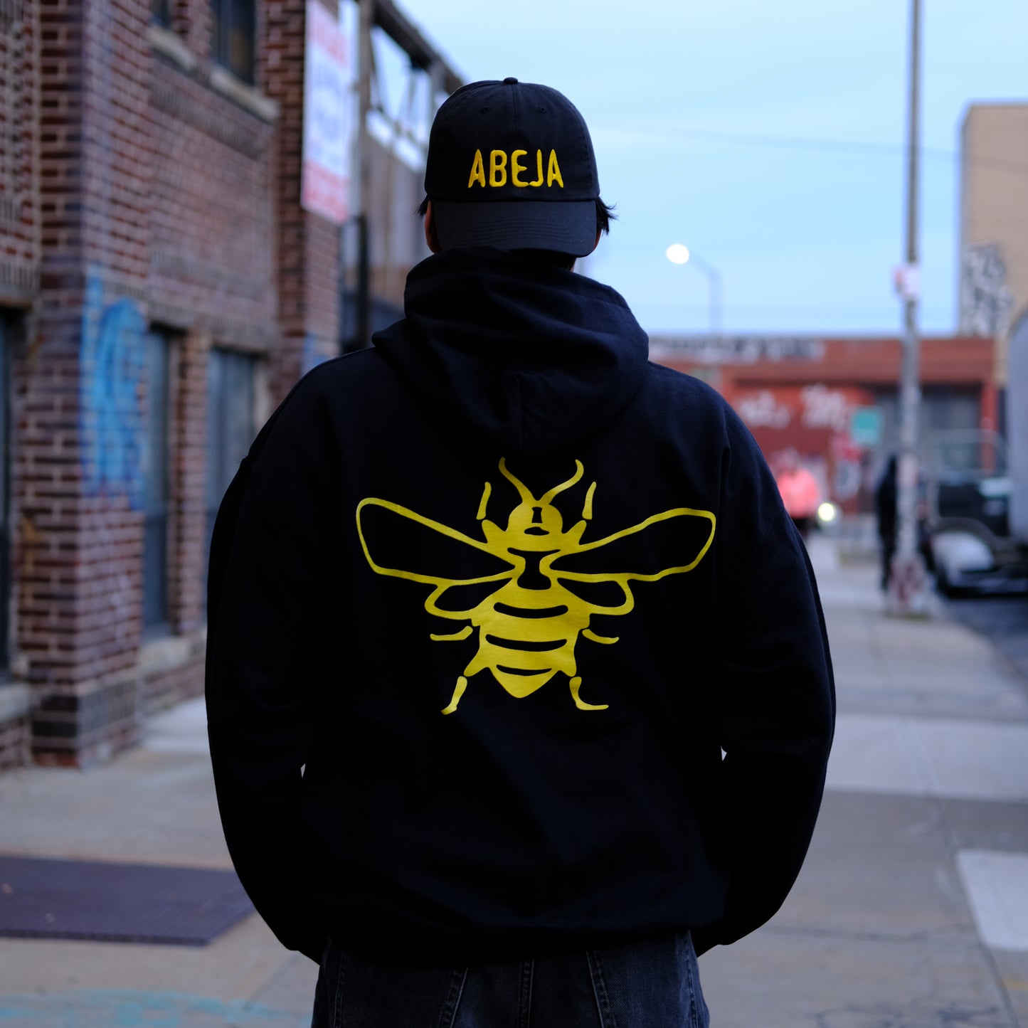 Abeja Hat - Text Logo, Black